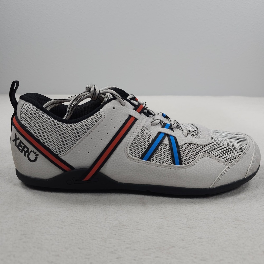 Xero Prio Shoes Mens 11.5 Gray Barefoot Minimalist Running Sneaker Lace Up